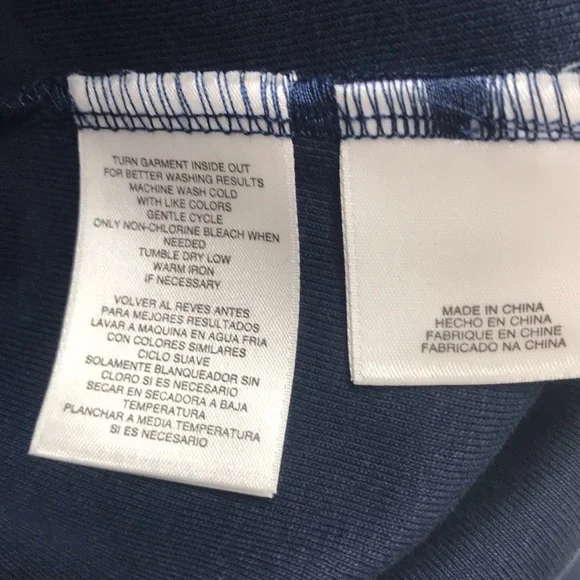 Jones New York Signature Women’s Medium Sporty Pullover Top Navy Blue - Picture 7 of 9